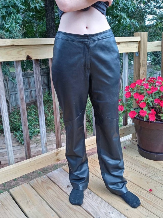 WilliSmith Black lambskin Leather Pants SZ 8