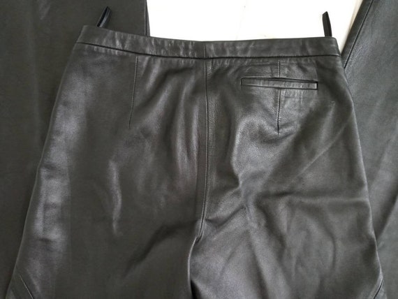 Brandon Thomas Black lambskin Leather Pants SZ 3/… - image 8