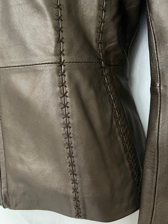 Coldwater Creek Lambskin Leather Blazer/Jacket  S… - image 8