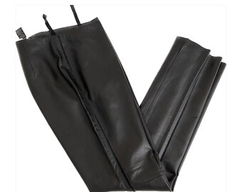 Kenneth Cole Black lambskin Leather Pants SZ 4  New with tags