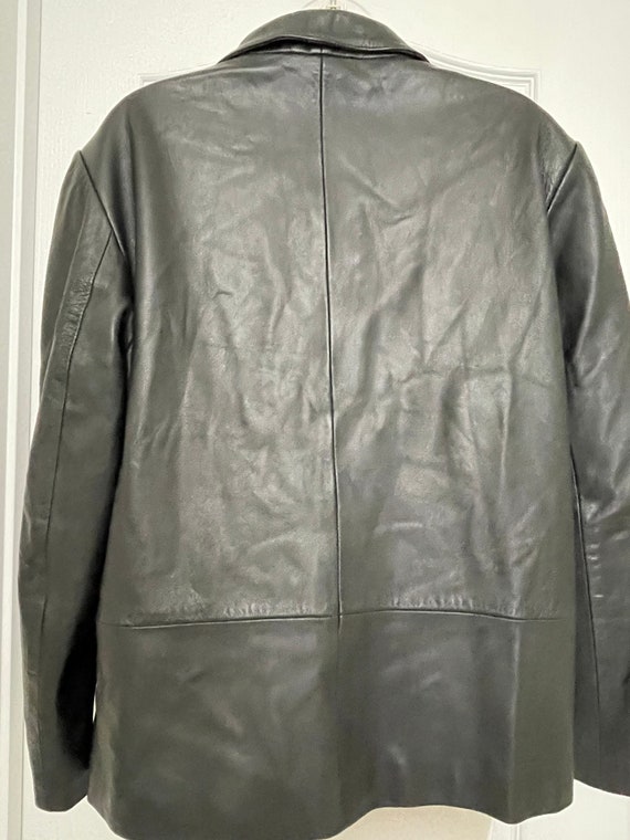 Kenneth Cole Reaction Black Lambskin Leather Jack… - image 3