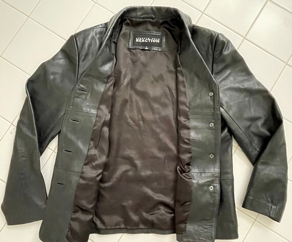 Kenneth Cole Reaction Black Lambskin Leather Jack… - image 6