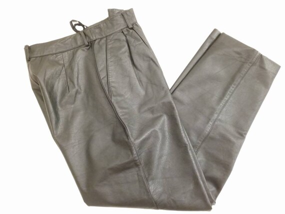 Vantage 1980's St.Malo Black Leather Pants SZ 12