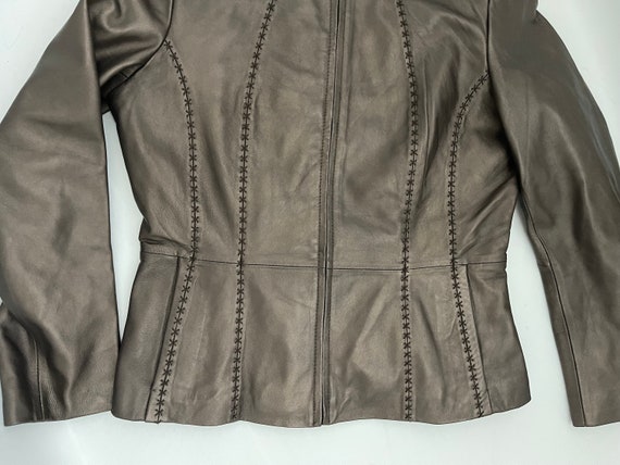 Coldwater Creek Lambskin Leather Blazer/Jacket  S… - image 6