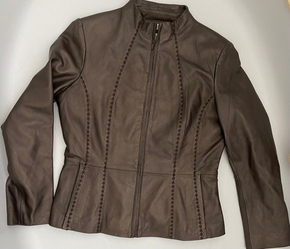 Coldwater Creek Lambskin Leather Blazer/Jacket  S… - image 3
