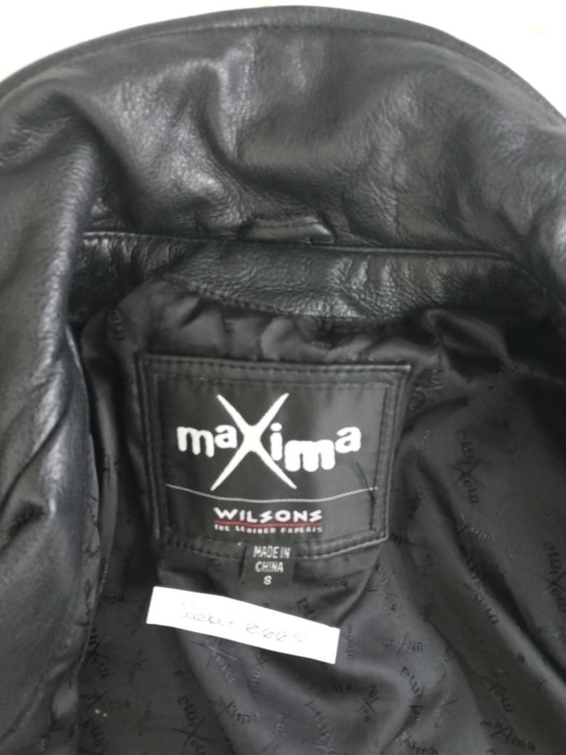 Maxima Ms Jacket Maxima by Wilsons Black Heave Leather Jacket by SZ S - Etsy