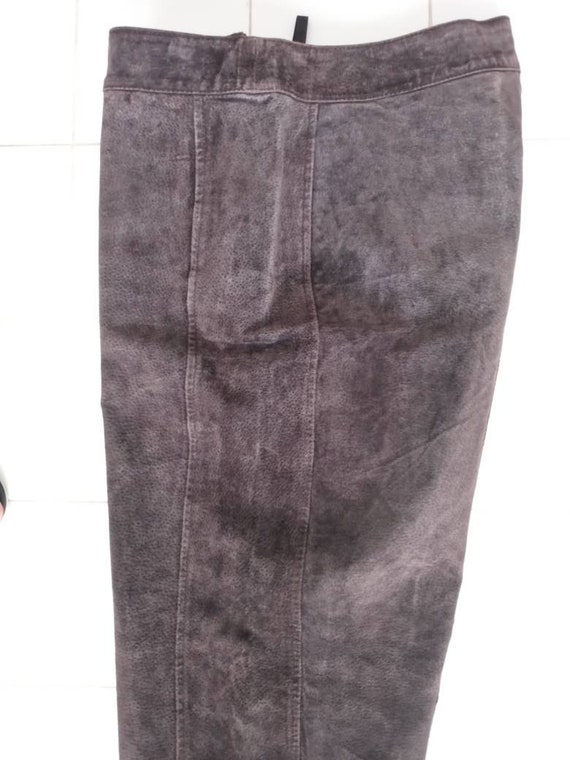VTG Bagatelle Brown Suede Leather Pants SZ 10 - image 7