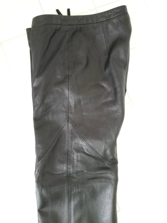 Brandon Thomas Black lambskin Leather Pants SZ 3/… - image 5