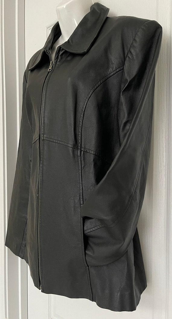 Jacqueline Ferrar Black Leather Jacket SZ L