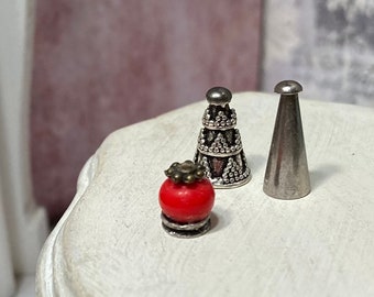 Juego de botellas de perfume para casa de muñecas en miniatura, artículos de tocador de vidrio de 1 pulgada y 12 pulgadas, frasco para cosméticos, tocador de señora, mini tocador vintage antiguo
