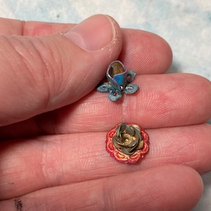 Miniature candle stick holder doll house 1 inch 12 scale mini tiny country cottage shabby metal vintage antique OOAK tatty quirky artisan