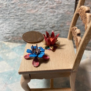 Miniature candle stick holder doll house 1 inch 12 scale mini tiny country cottage shabby metal vintage antique OOAK tatty quirky artisan