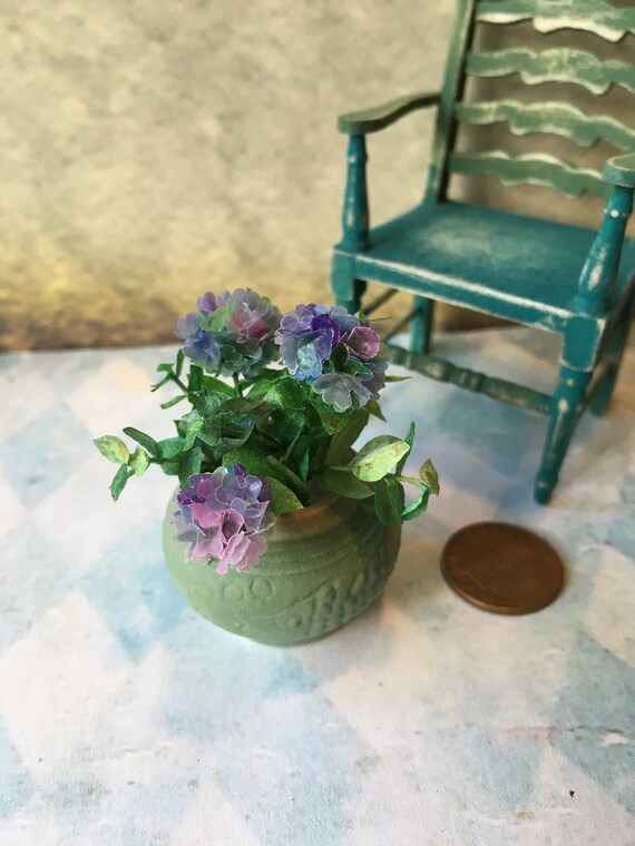 Flor de Plástico Escala 1:12 casa de muñecas en miniatura Jardín De Flores
