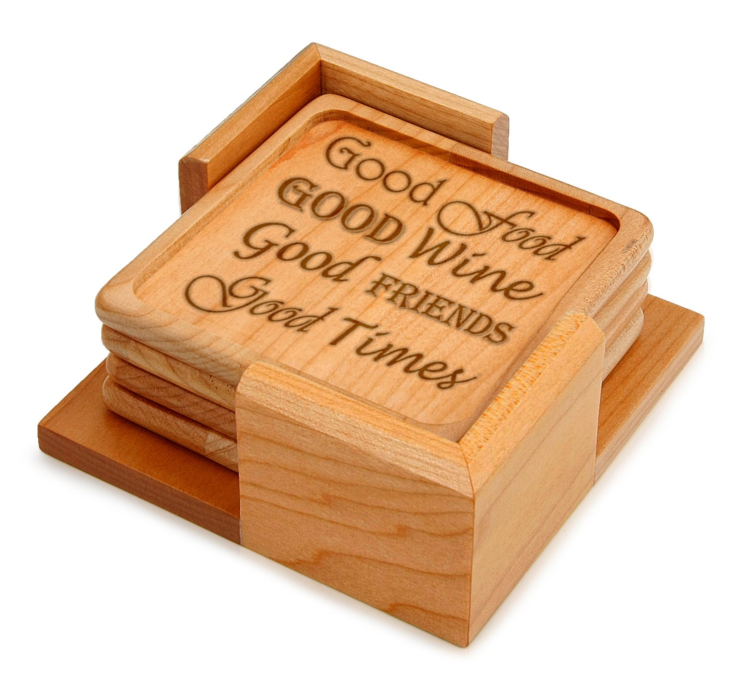 FAST FAST Personalized Coaster Set Drinking Quote Square Etsy