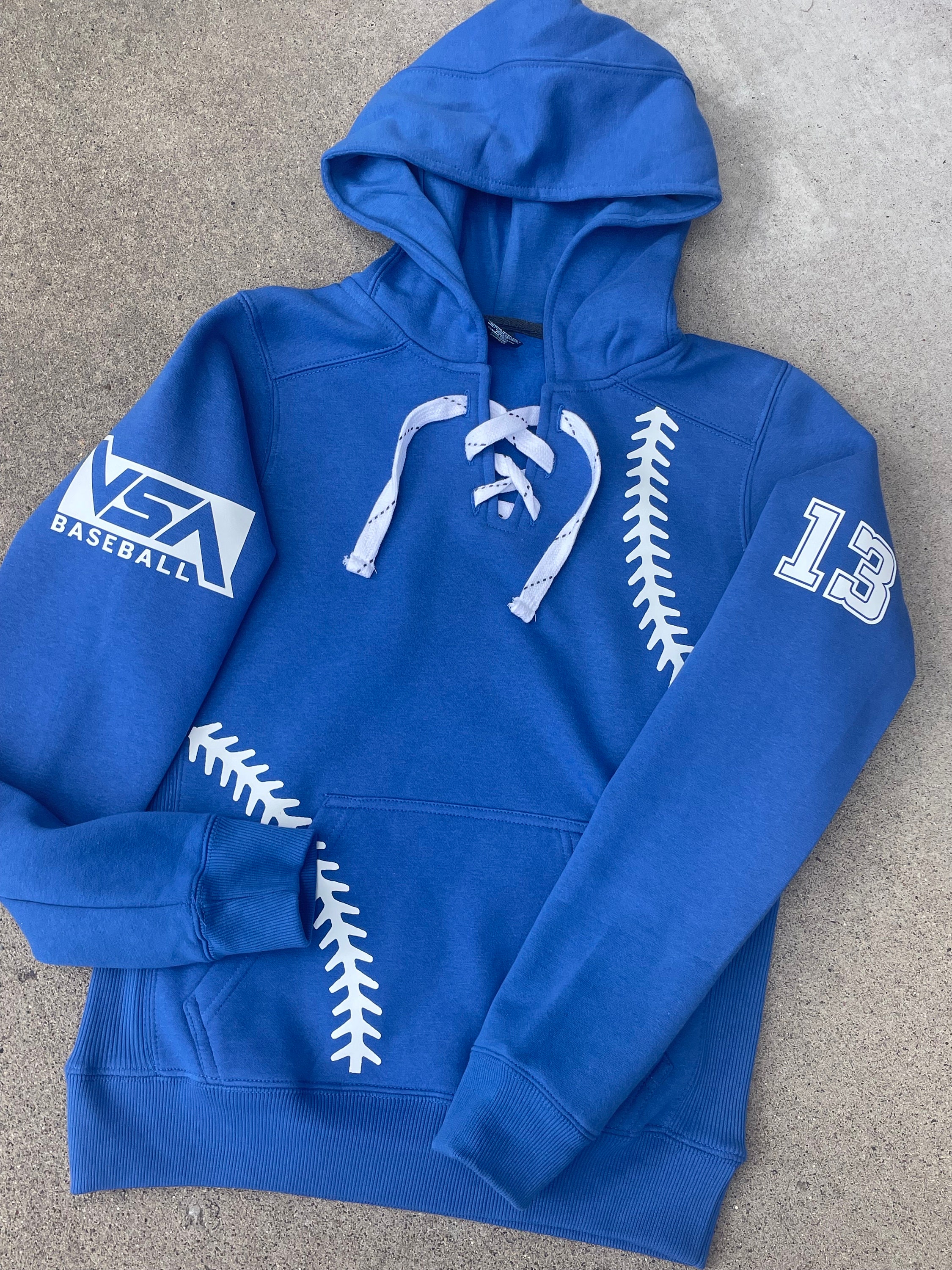 Baseball lace sweatshirt hotsell