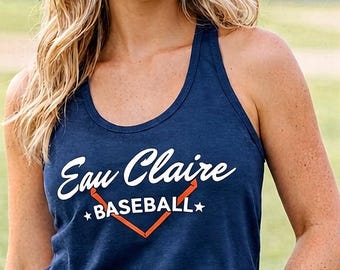 Custom Baseball Mom Tank Top – Personalized Name & Number Racerback Apparel