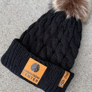 Leather Patch Pom Beanies | Custom Logo Beanie, Personalized Leather Patches, Branded Beanies, Personalized Beanies, Corporate Gift Hats image 15