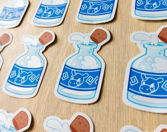 Fresh Milk Sticker / Kawaii Cute Bottle Farm Drinks / Fashion Accessories / Swamphy