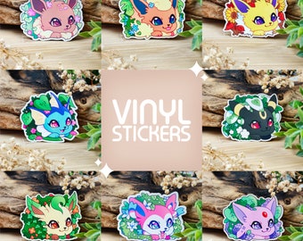 PEEK-A-BOO! Vinyl Stickers - Floral, Spring, Fall, Kawaii, Sakura, Cottagecore, Waterproof, Notebook, Laptop, Anime, Gaming, Decal, Labels