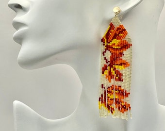 Fall leaf earrings