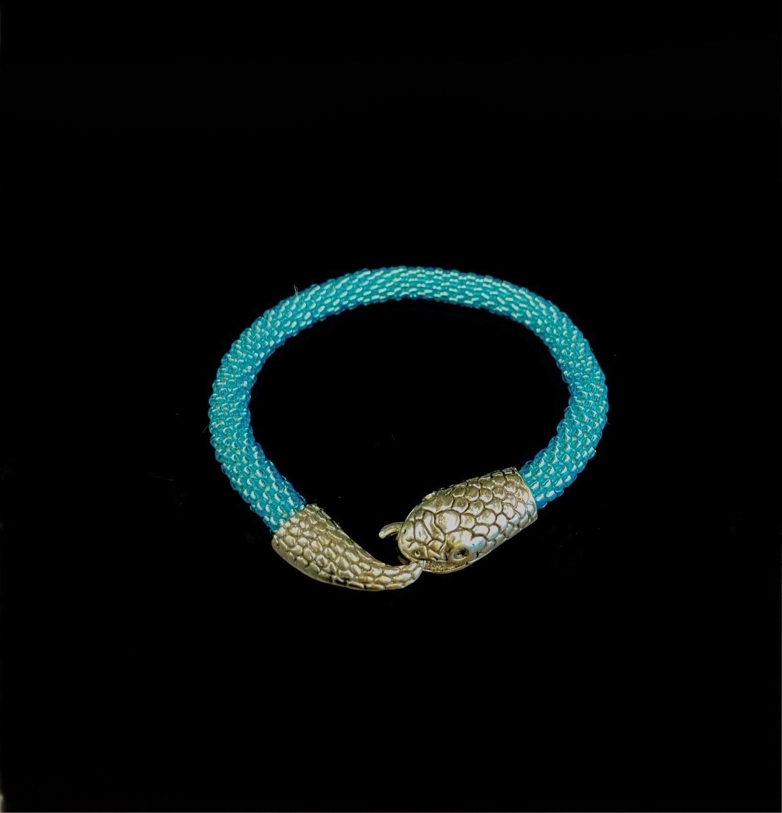 Snake Bracelt - Blue - Etsy