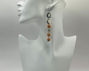 Boucles d'oreilles pendantes bague