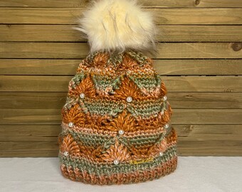 Fall colors Pearl beanie