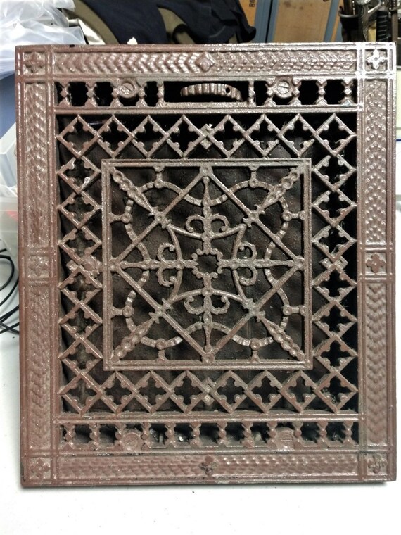 Antique Decorative Cast Iron Heat Grate Vent Cover Floor Etsy