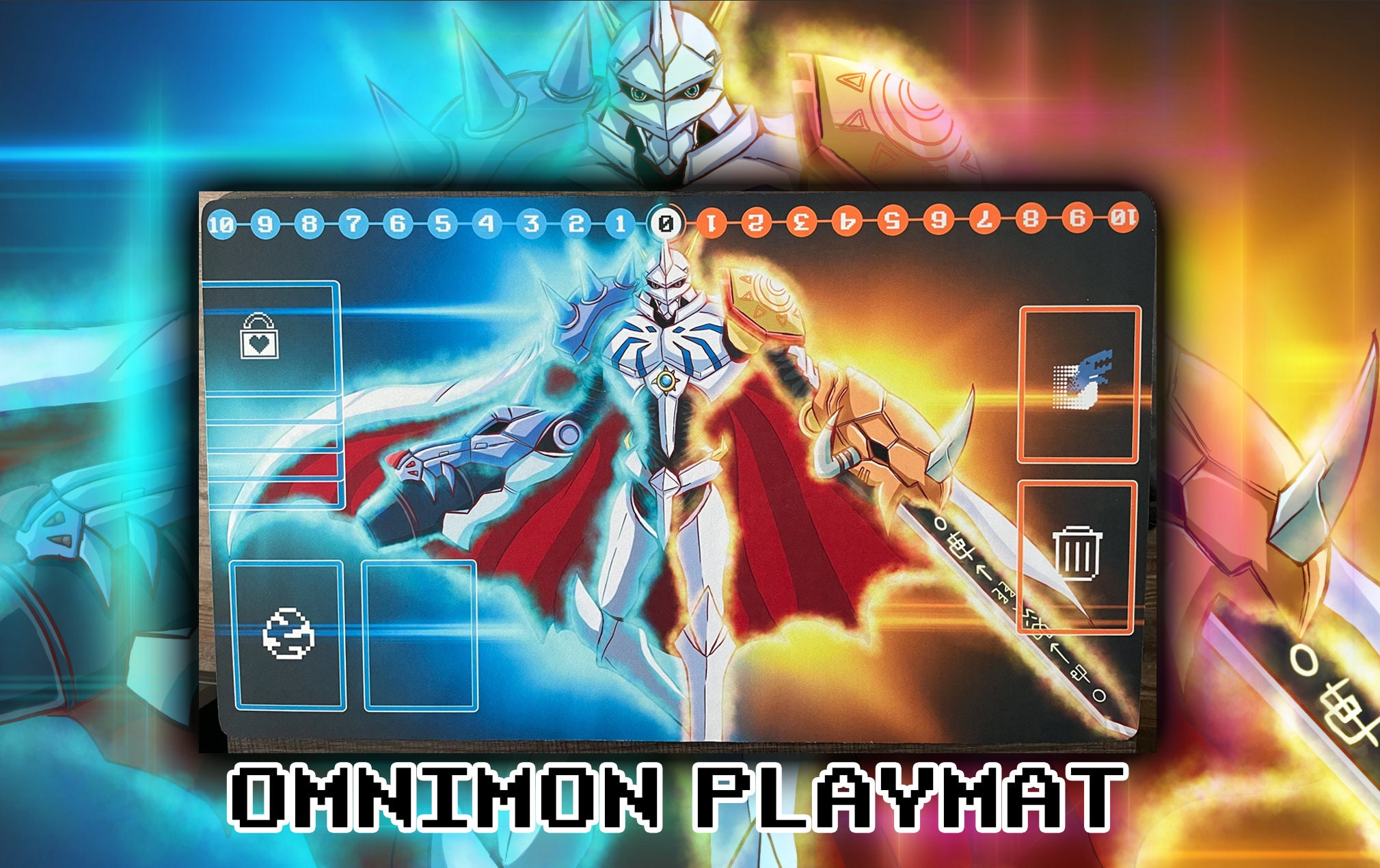デジモンカードゲームTCG用オムニモン/オメガモンプレイマット - Etsy 日本