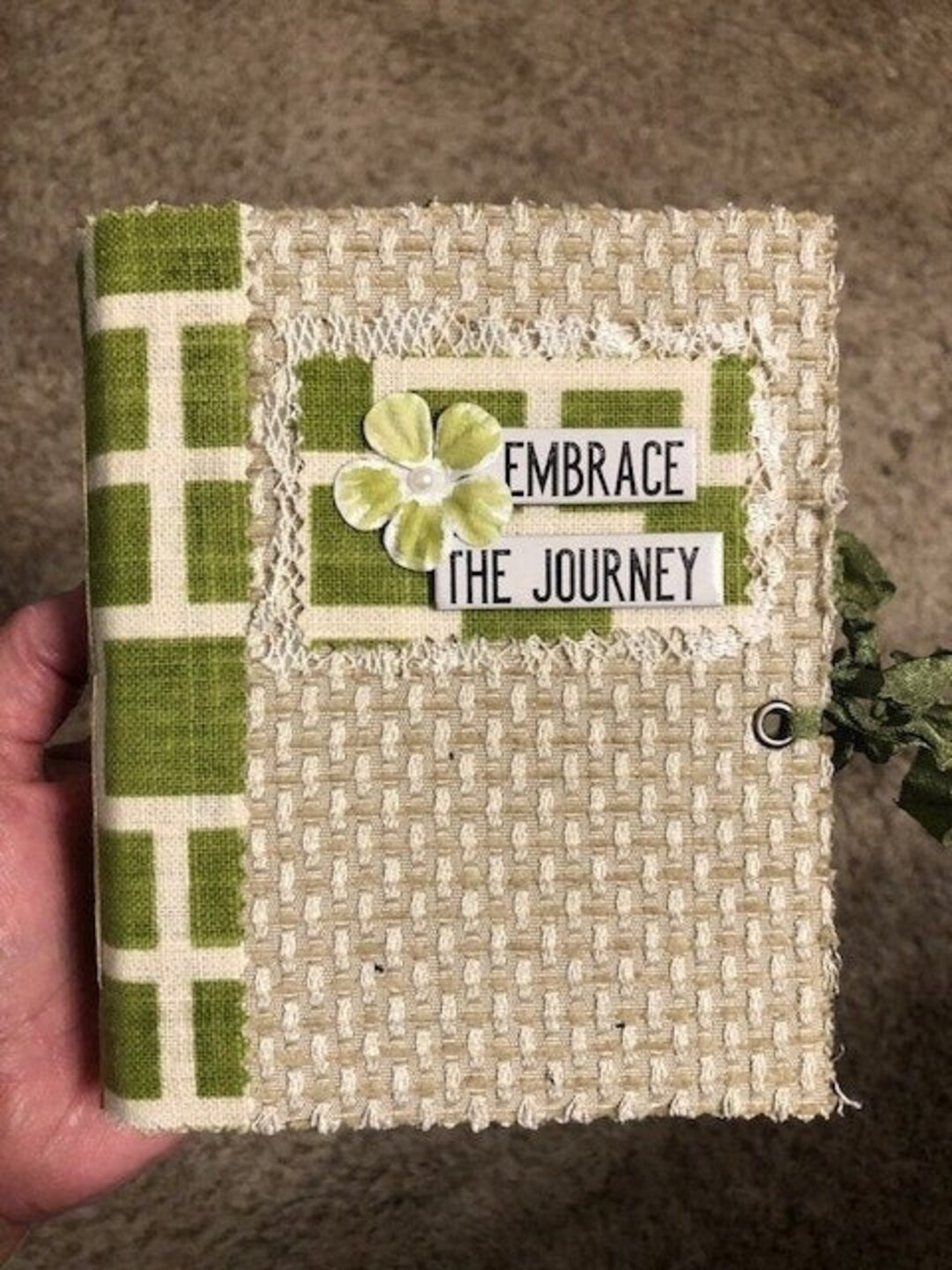 Fabric Covered Journal With Large Embellishment Bundle Etsy