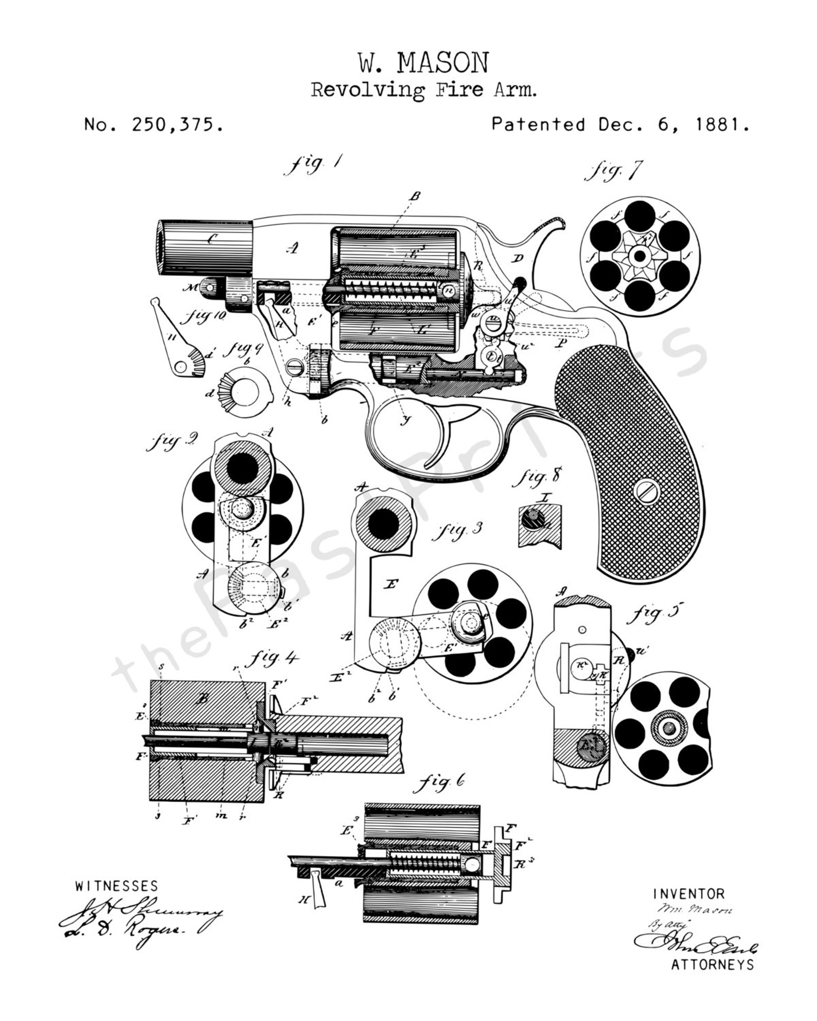 Buy Gun Printable Colt Revolver Gun Art Gun Print Gun Online in India ...