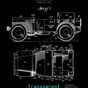 Jeep Printable Military Jeep Military Wall Art Military Art Military Print Military Decor US Army Patent Print Army Gift image 4