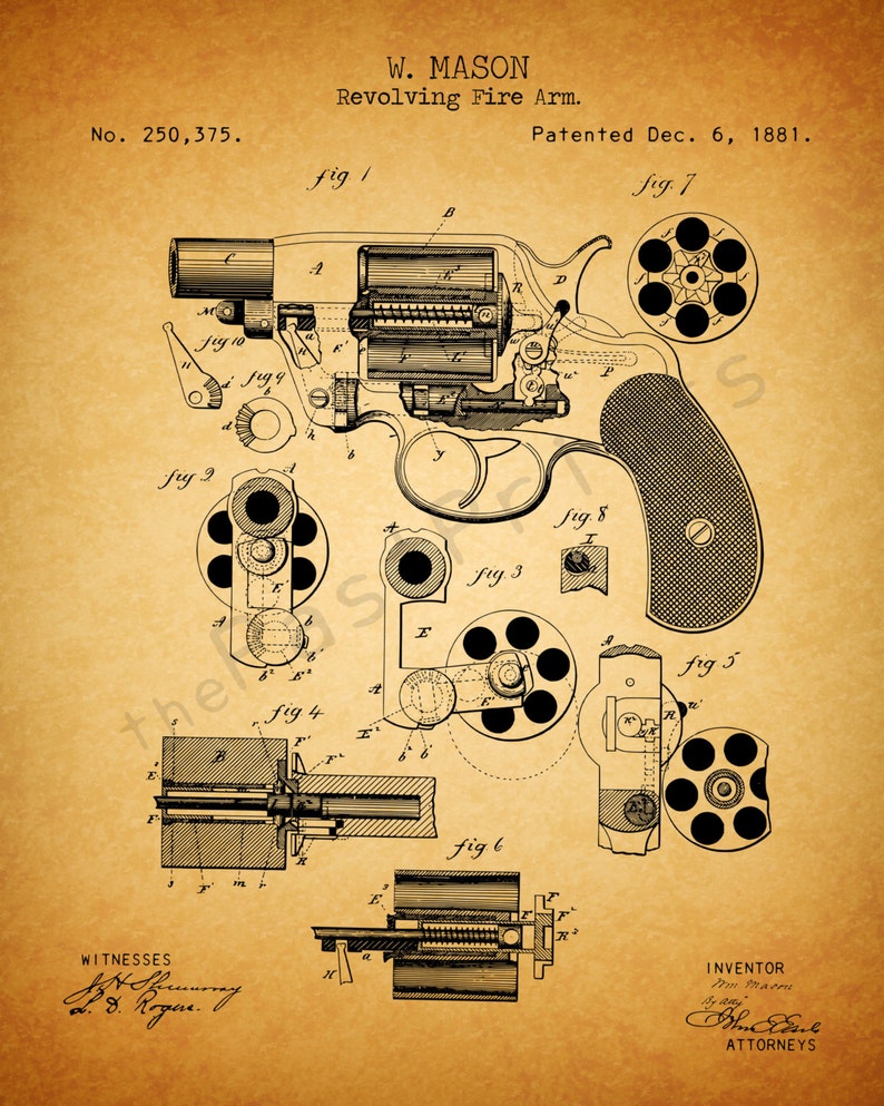 Gun Printable Colt Revolver Gun Art Gun Print Gun Poster Gun Decor