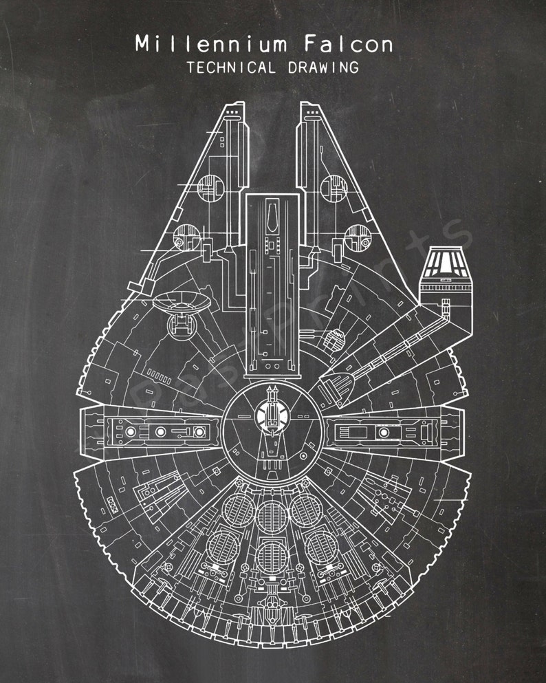Star Wars Printable Star Wars Millennium Falcon Star Wars Etsy