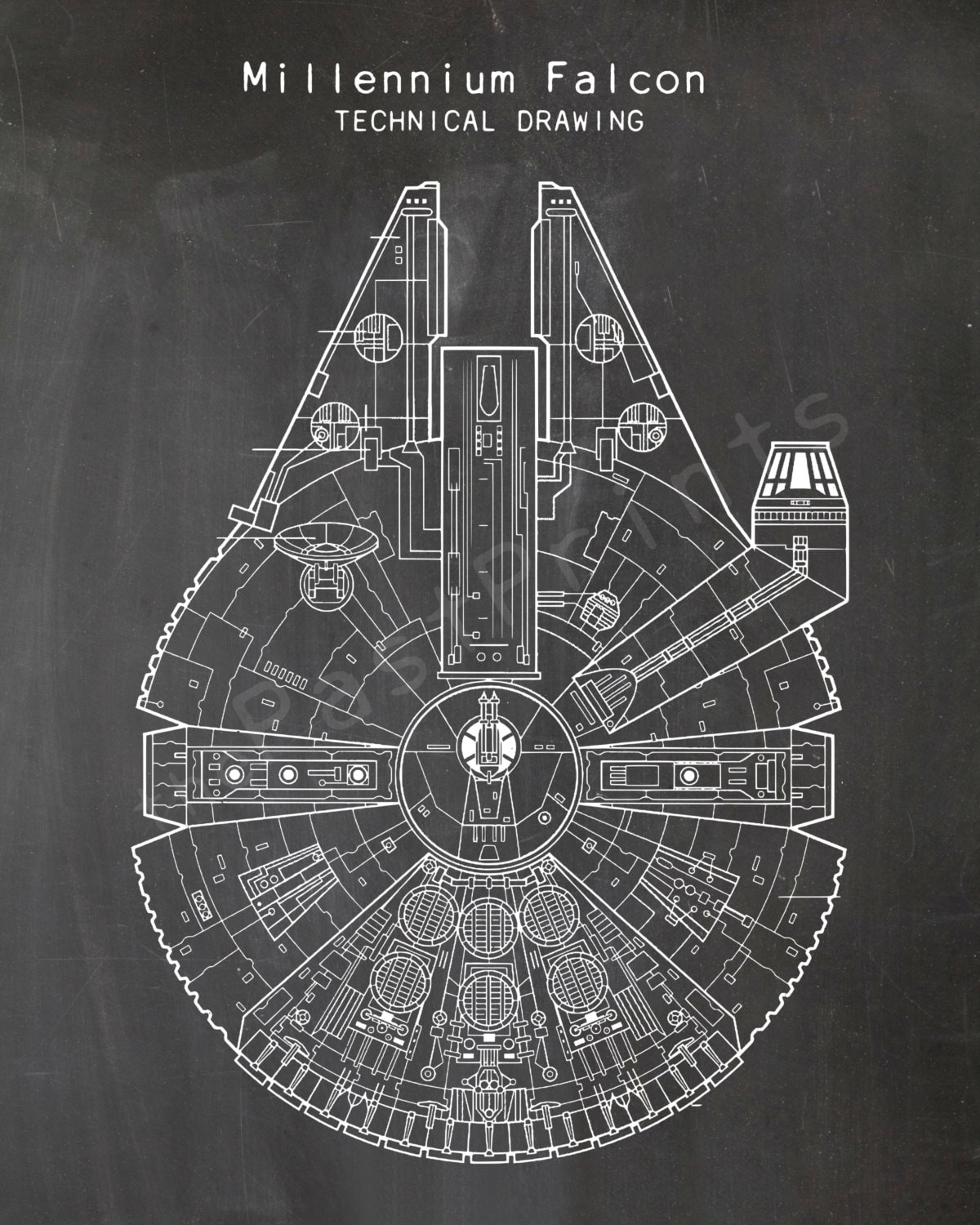 Star Wars Printable | Star Wars Millennium Falcon | Star Wars Art | Star Wars Print | Star Wars ...
