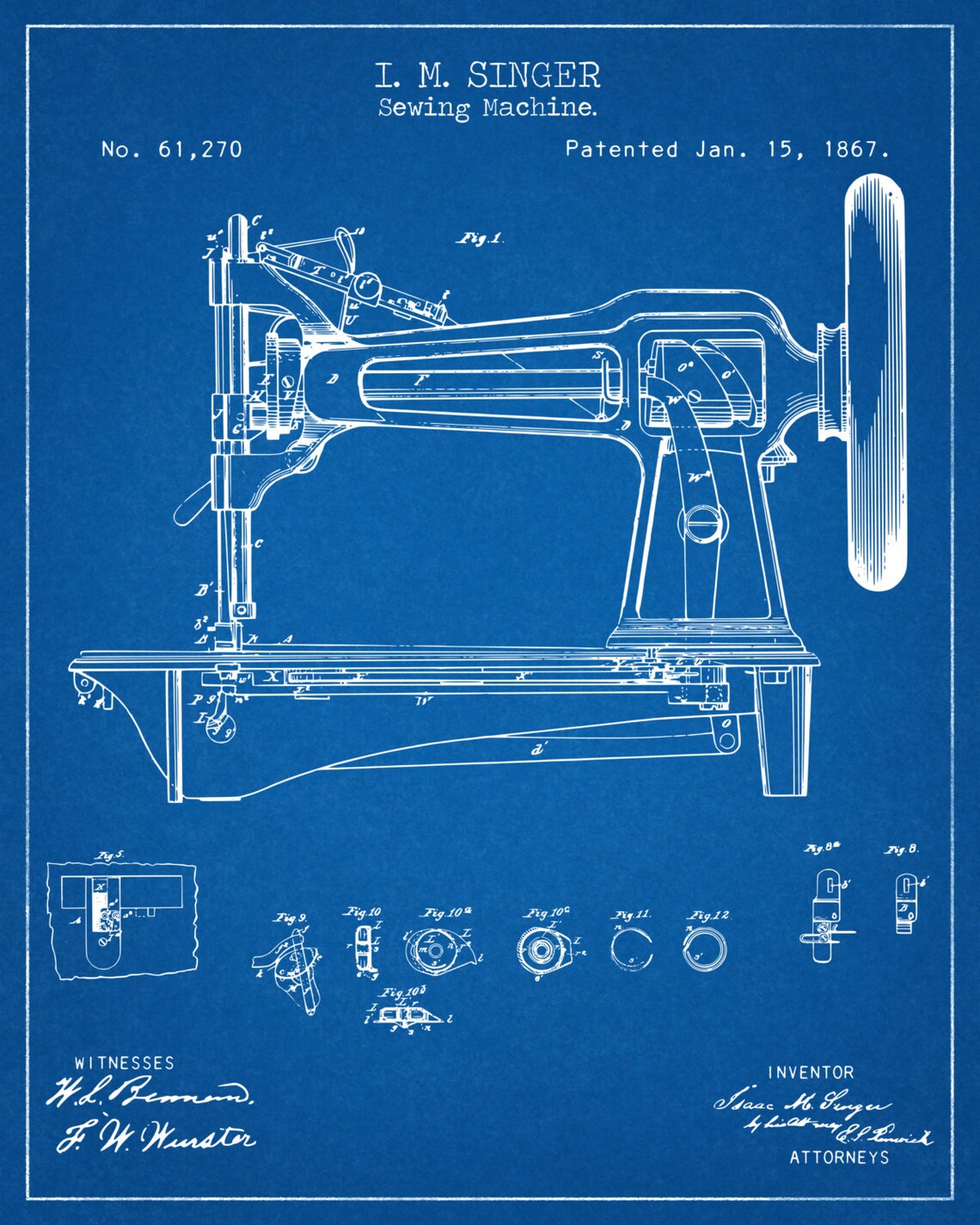 INSTANT DOWNLOAD 5 JPG Sewing Machine Art Sewing Machine Etsy