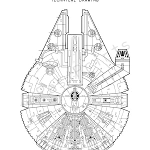 Star Wars Printable | Star Wars Millennium Falcon | Star Wars Art ...