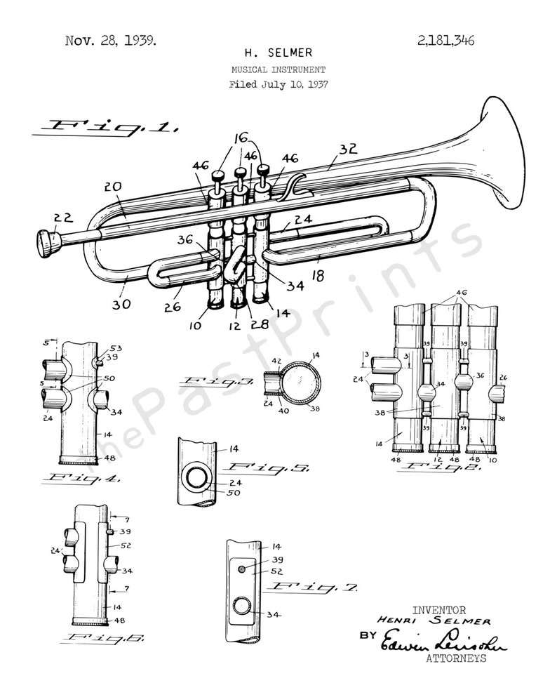Buy Trumpet Printable Trumpet Art Trumpet Print Trumpet Poster Music ...