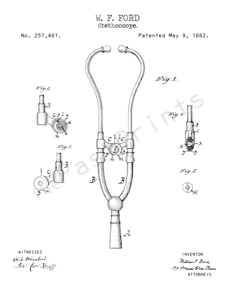 Stethoscope Printable | Medical Art | Medical Decor | Doctor Office ...
