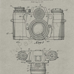 Camera Printable | Photography | Camera Art | Camera Print | Camera Poster | Camera Decor | Patent | Patent Print | Photographer Gift | Gift