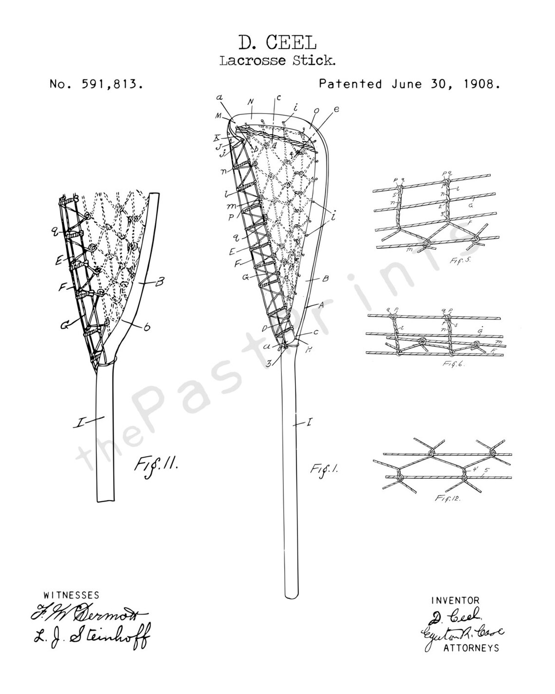 Lacrosse Printable Lacrosse Stick Lacrosse Wall Art Lacrosse Print ...