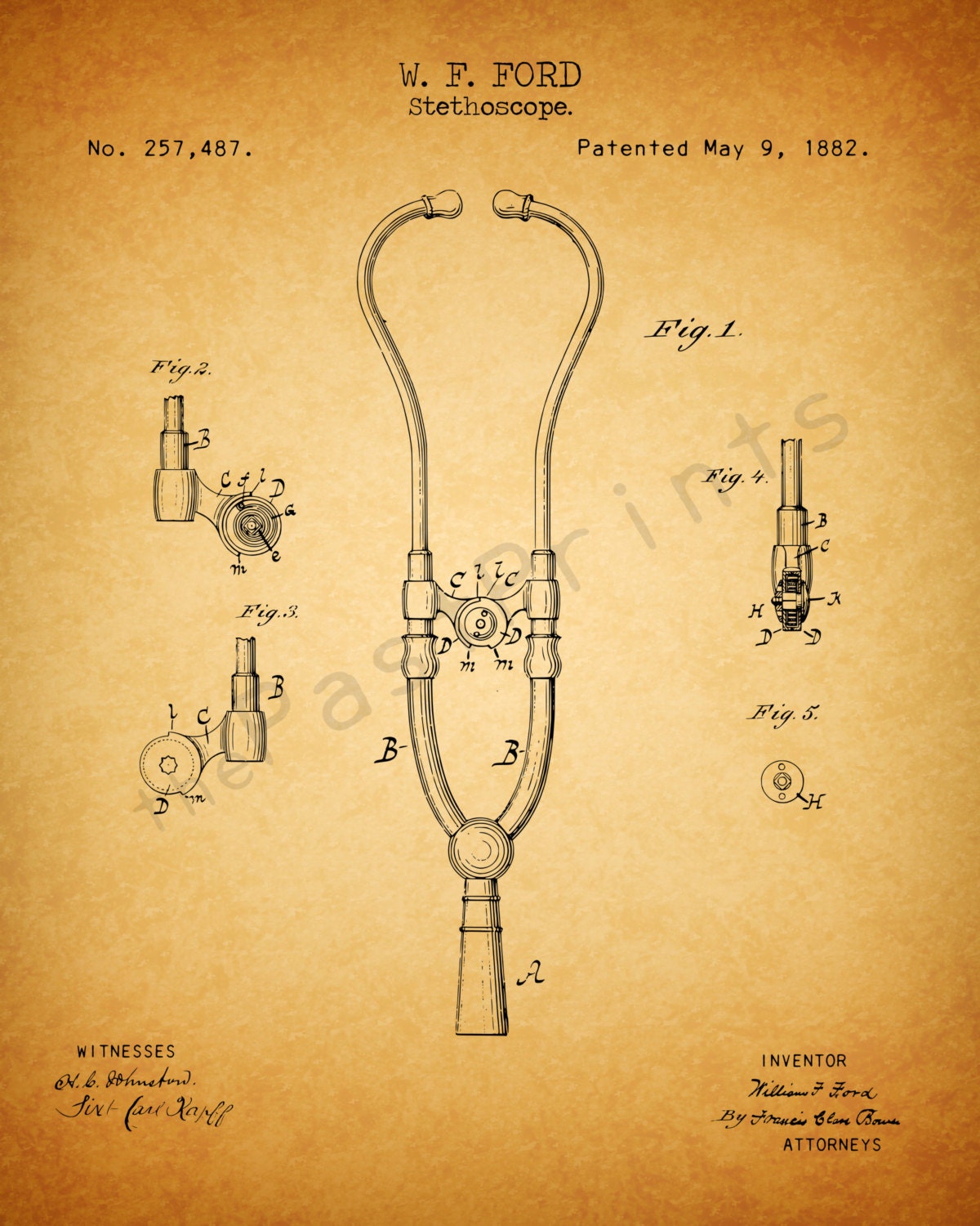 Stethoscope Printable | Medical Art | Medical Decor | Doctor Office ...