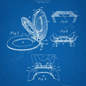 INST DOWNLOAD 5 JPG | Toilet Seat | Bathroom Wall Art | Bathroom Art | Bathroom Print | Bathroom Decor | Bathroom Poster | Patent Print |
