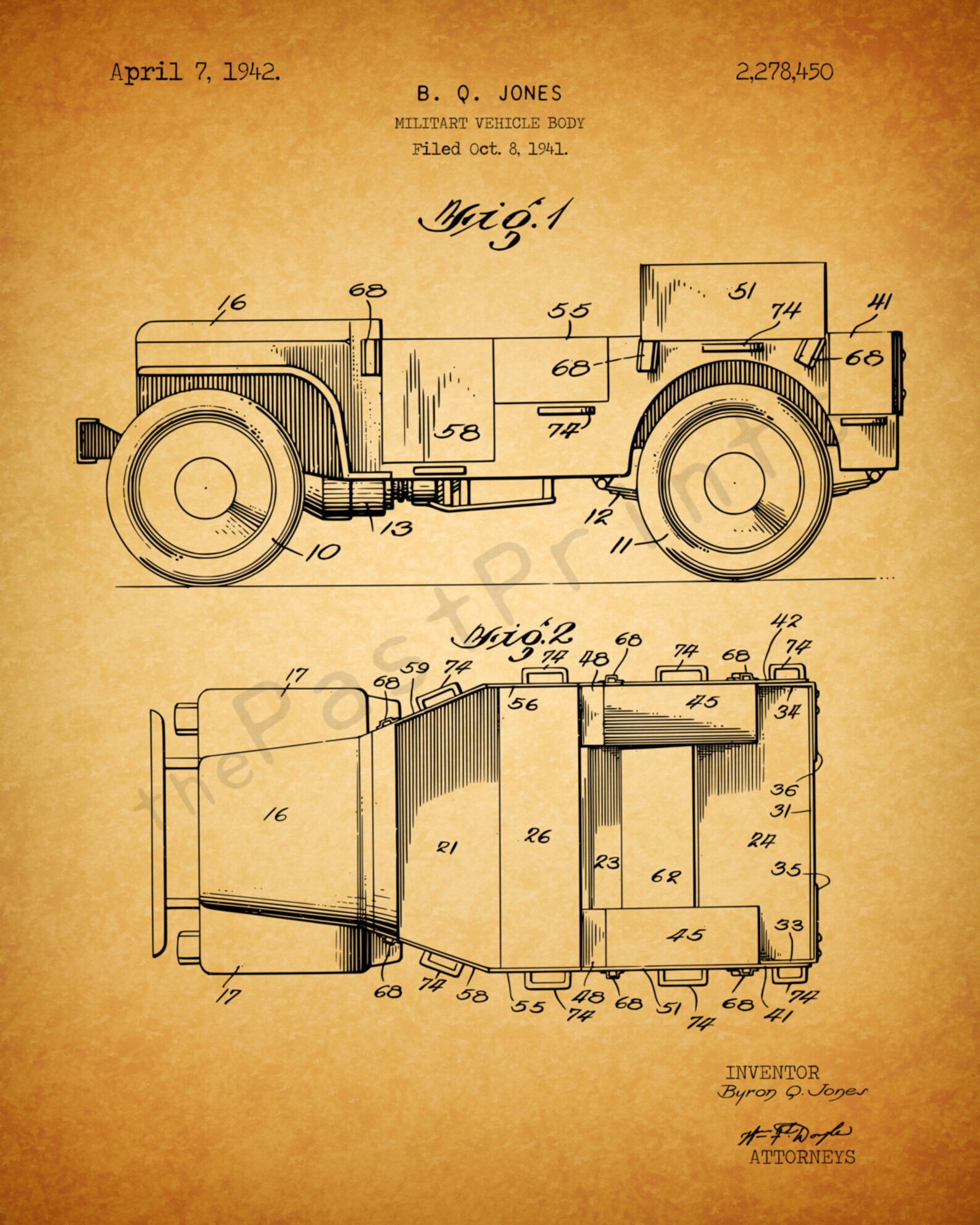 Jeep Printable | Military Jeep | Military Wall Art | Military Art ...