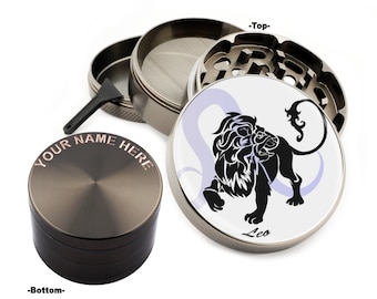 Personalized Classic Engraved - Leo Design Large Spicy Grinder