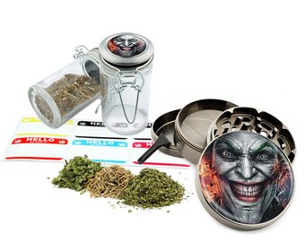 Joker Batman DC Comics 56mm Grinder Tobacco Herb Spice 2.5"wide 4 Piece GW1 