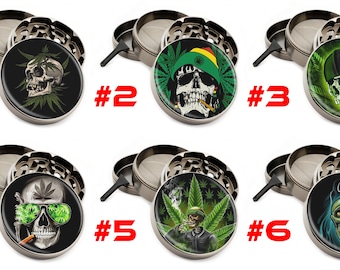 Cali Factory - Skull Design Large Size 2.5" Zinc Alloy 4 piece Premium Grinder