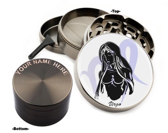 Personalized Classic Engraved - Virgo Design Large Spicy Grinder