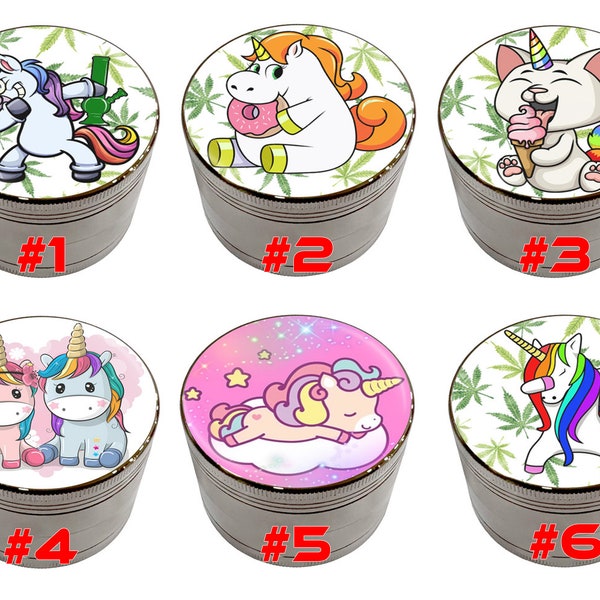 Cali Factory - Unicorn Design 63mm Large Size Zinc Alloy 4 piece Premium Grinder