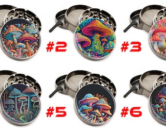 Cali Factory - Mushroom Design 63mm Large Size Zinc Alloy 4 piece Premium Grinder